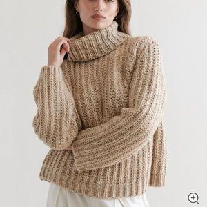 NWT *sold out* Jenni Kayne Italian luxury Hudson Turtleneck wool chunky sz XXL